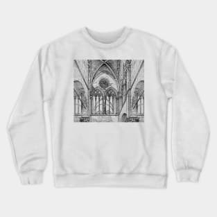 Medieval temple gothic arches Crewneck Sweatshirt